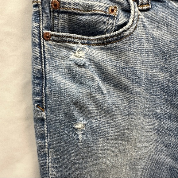 Daze Denim Pretty Please Shy Girl High Rise Crop Distressed Flare Jeans Size 28 - Picture 5 of 11